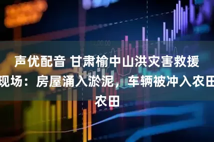 声优配音 甘肃榆中山洪灾害救援现场：房屋涌入淤泥，车辆被冲入农田